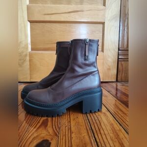 Giuseppi Zanotti Brown Leather Ankle Boots, Made In Italy,